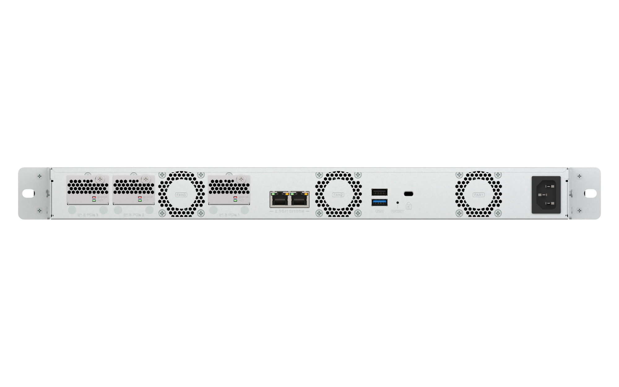QNAP - 4-Bay 1U Rackmount NAS, E1.S/M.2 PCIe NVMe, für kleine Racks - TS-h765eU-8G