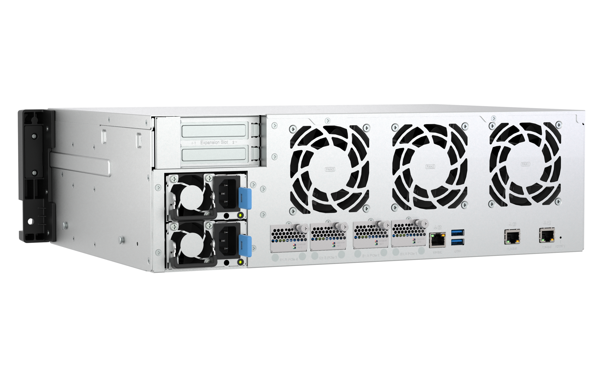 QNAP - 16-Bay Enterprise NAS mit Intel 8 Core CPU und 8GB RAM, Gehäuse mit kurzer Einbautiefe - TS-h1655XeU-RP-8G
