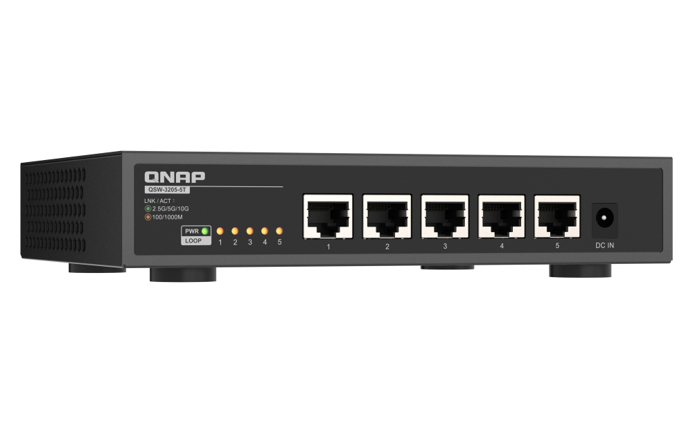 QNAP - 5 Port Switch mit 10GbE Konnektivität - QSW-3205-5T