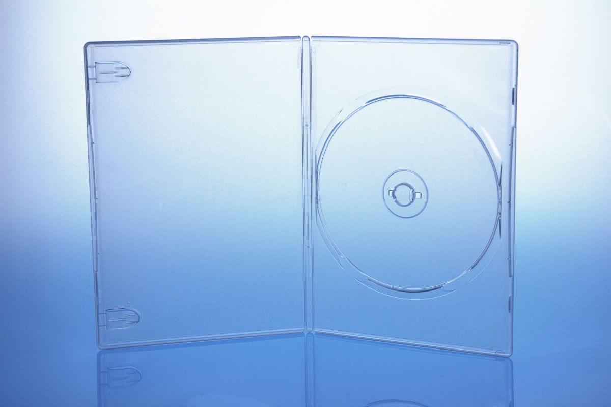DVD SlimBox transparent, mit transparenter Aussenhülle für 1 DVD