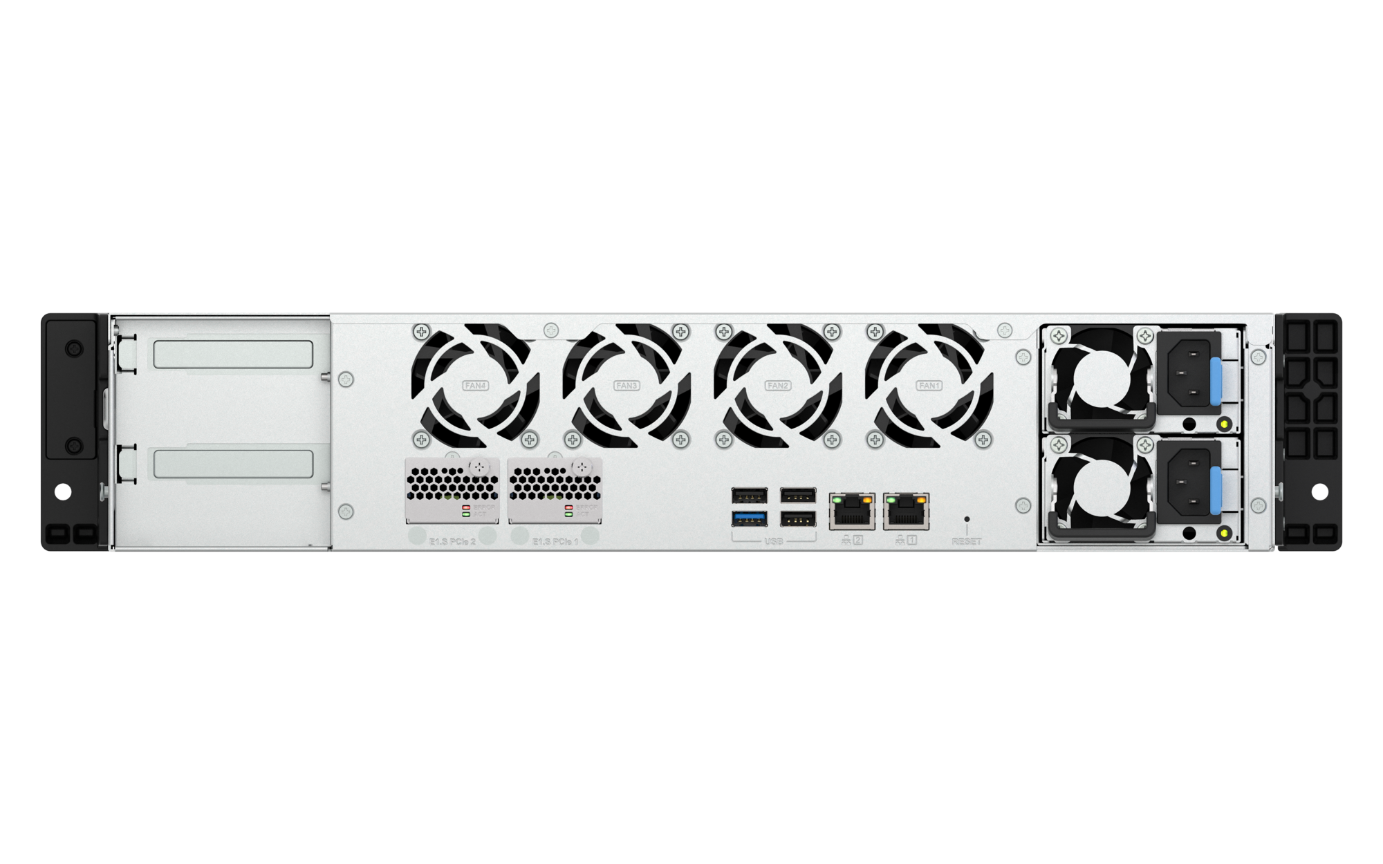 QNAP - 10-Bay Enterprise NAS mit Intel 4 Core CPU und 8GB RAM, Gehäuse mit kurzer Einbautiefe - TS-h1065eU-RP-8G