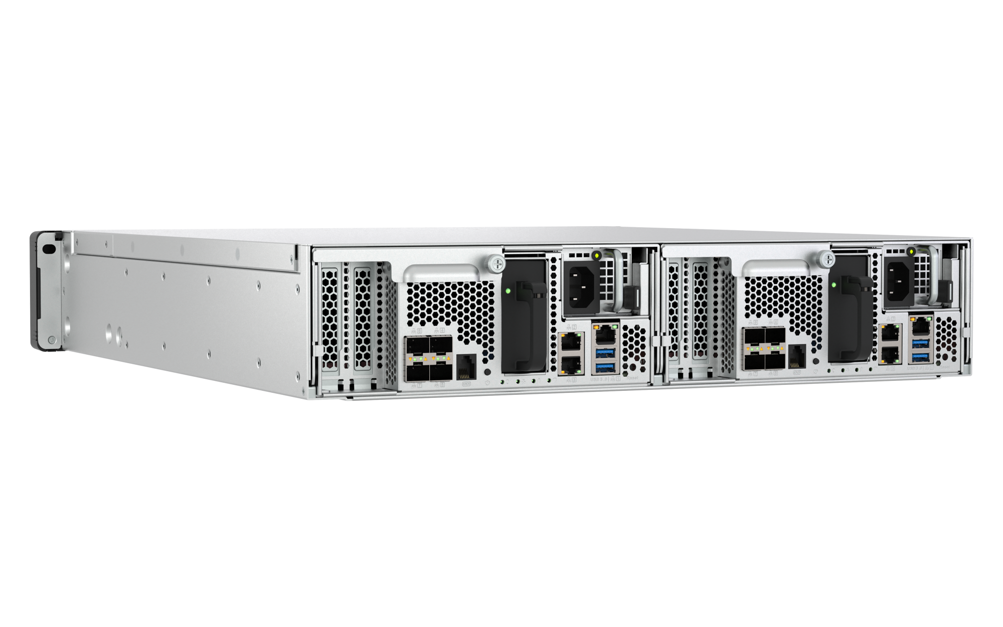 QNAP - 24-Bay 2U-Rackmont Enterprise NAS mit Dual-Controller, ZFS, 128 GB ECC-RAM - ES2486AFdc-2142IT-128G
