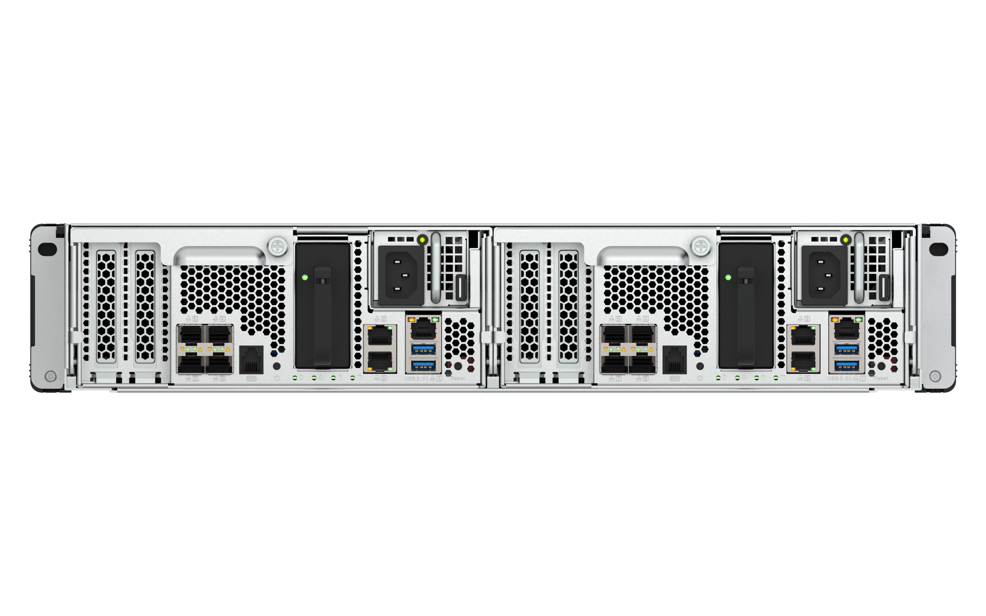 QNAP - 24-Bay 2U-Rackmont Enterprise NAS mit Dual-Controller, ZFS, 128 GB ECC-RAM - ES2486AFdc-2142IT-128G