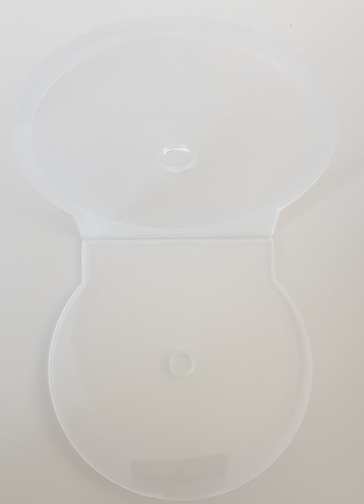 Shell PP Hülle, transparent, für 1 CD oder DVD