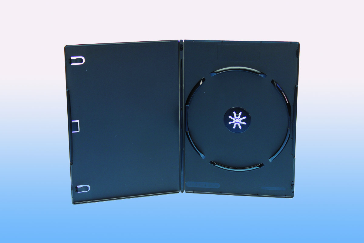 DVD SlimBox schwarz, mit transparenter Aussenhülle für 1 DVD