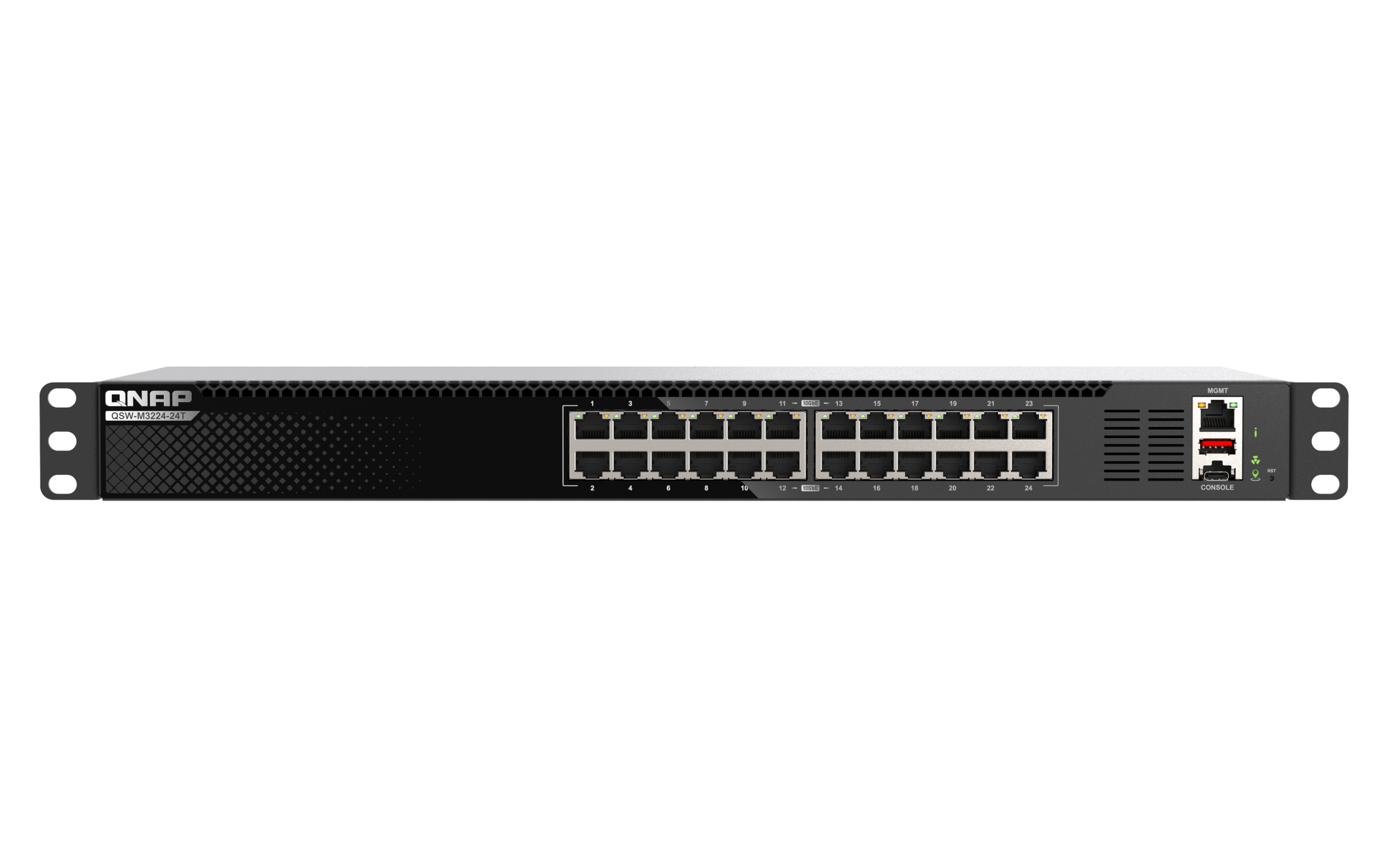 QNAP - 24 Port 10GbE L3 Lite Managed Rackmount Switch mit 10 GbE BASE-T Konnektivität - QSW-M3224-24T