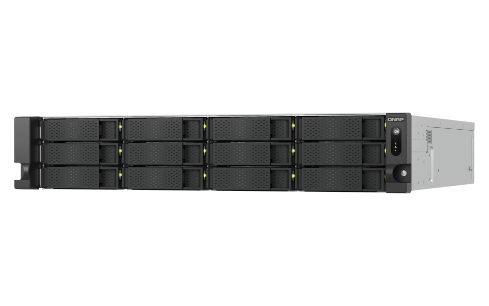 QNAP - NAS aziendale da 12 alloggiamenti, montabile su rack 2U, con processore AMD Ryzen 7 serie 7000 - TS-h1277AXU-RP-R7-32G