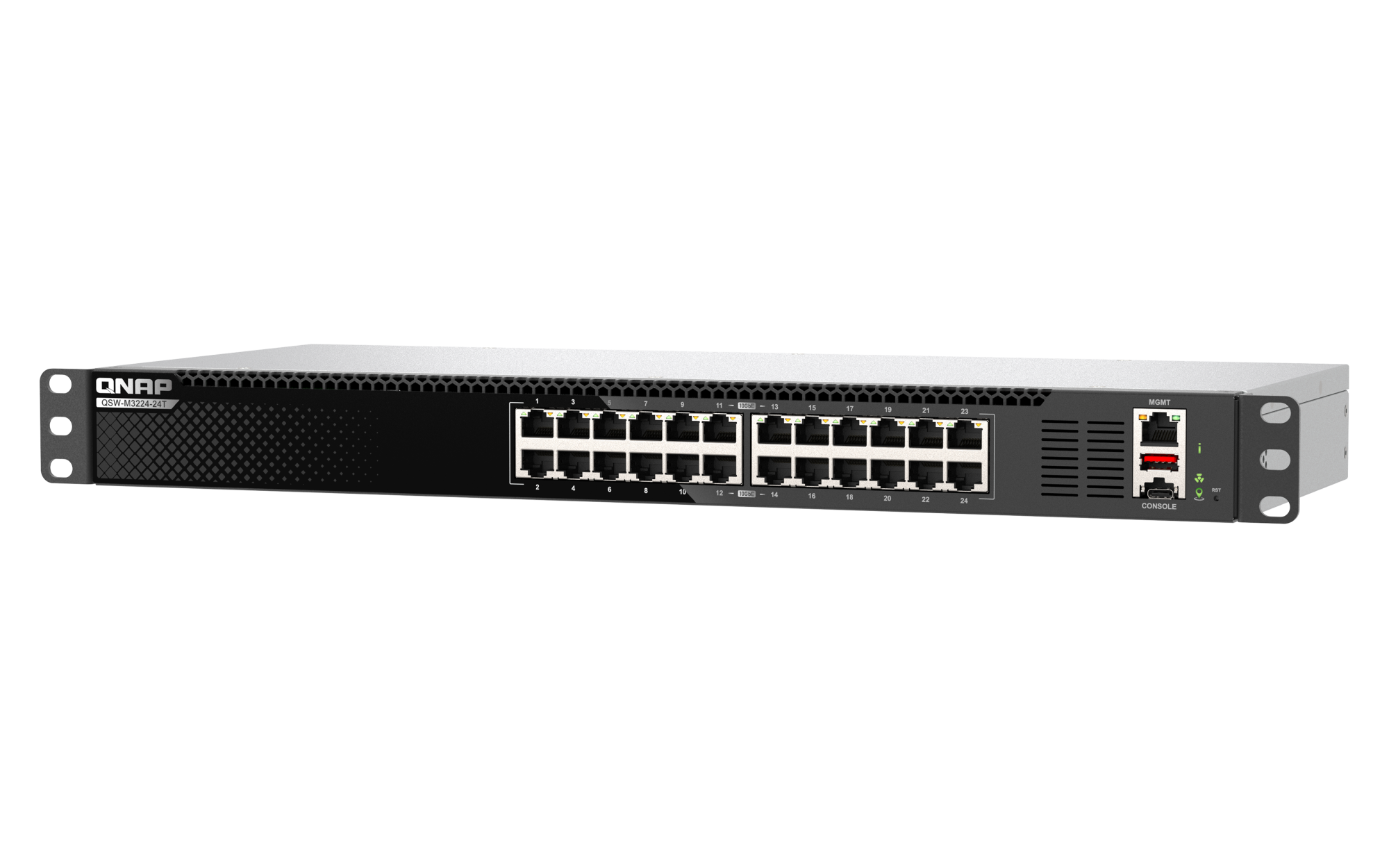 QNAP - 24 Port 10GbE L3 Lite Managed Rackmount Switch mit 10 GbE BASE-T Konnektivität - QSW-M3224-24T