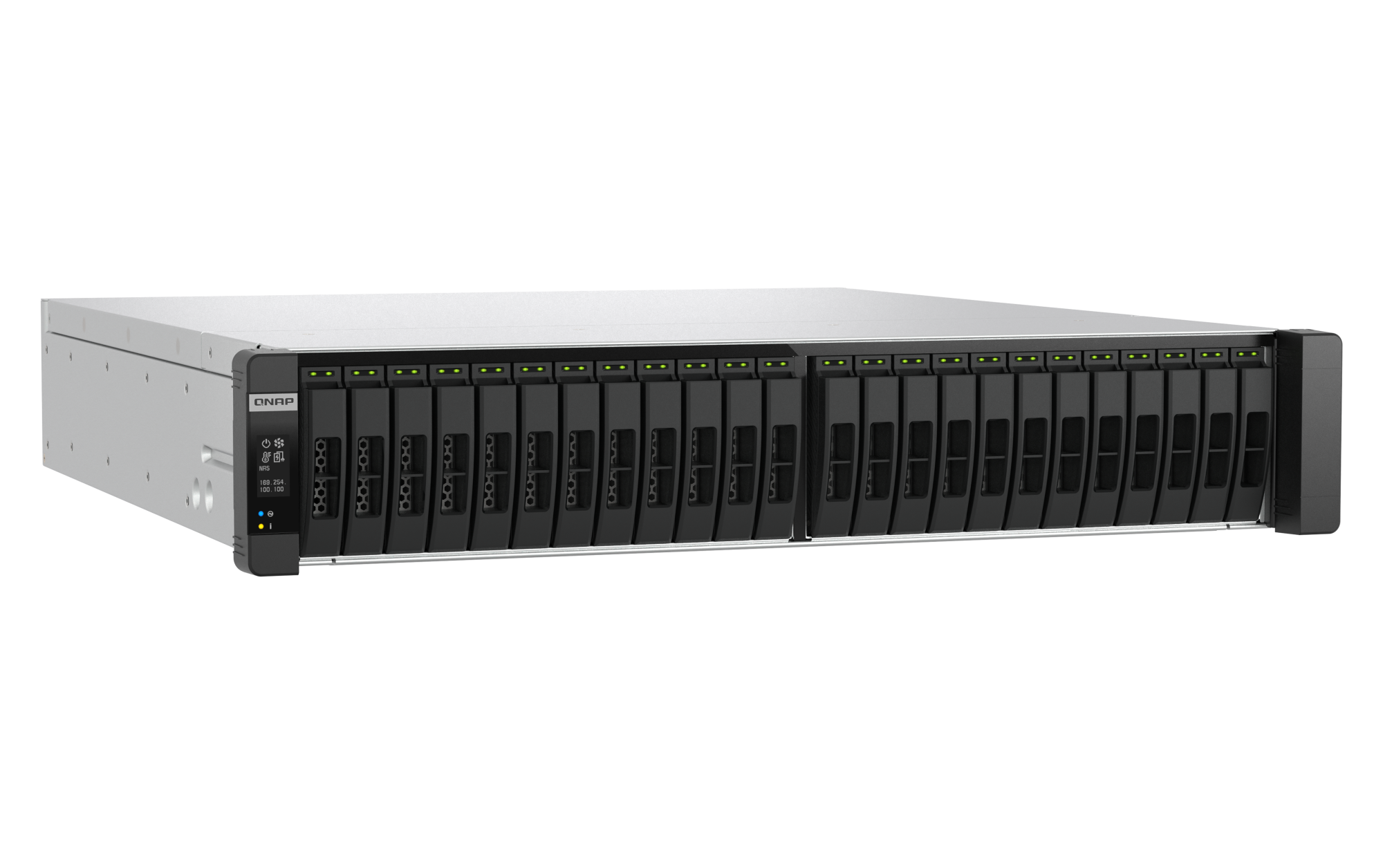 QNAP - 24-Bay 2U-Rackmont Enterprise NAS mit Dual-Controller, ZFS, 128 GB ECC-RAM - ES2486AFdc-2142IT-128G