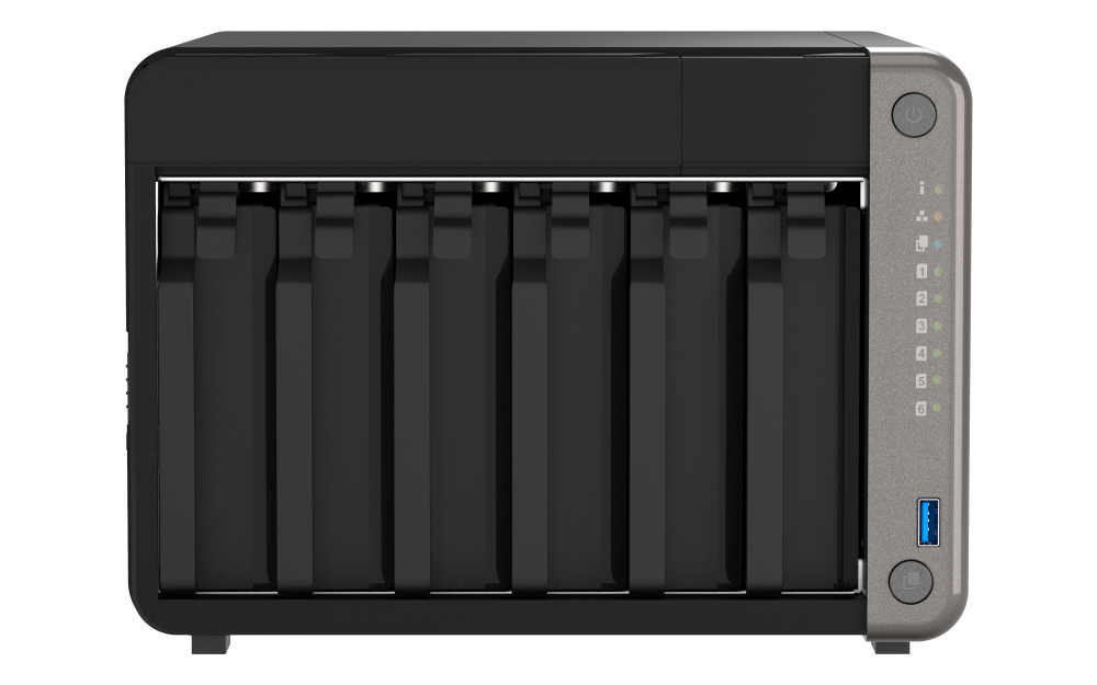 QNAP - 6-Bay NAS für KI-gestützte Video- und Bilderkennungsanwendungen - TS-AI642-8G
