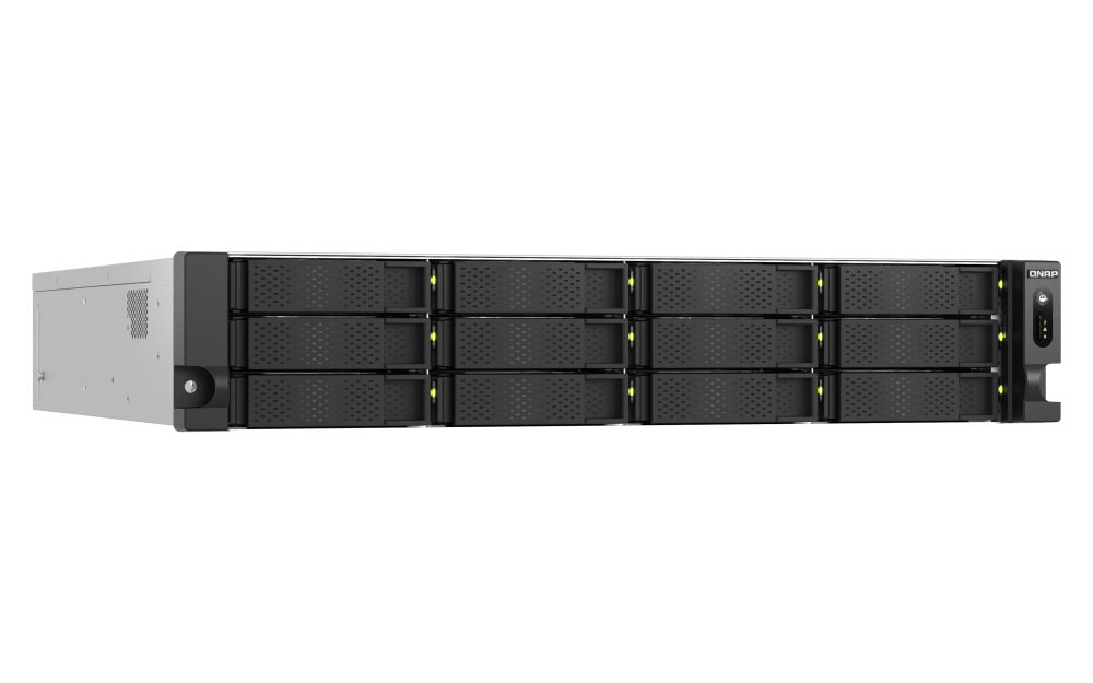 QNAP - NAS aziendale da 12 alloggiamenti, montabile su rack 2U, con processore AMD Ryzen 7 serie 7000 - TS-h1277AXU-RP-R7-32G