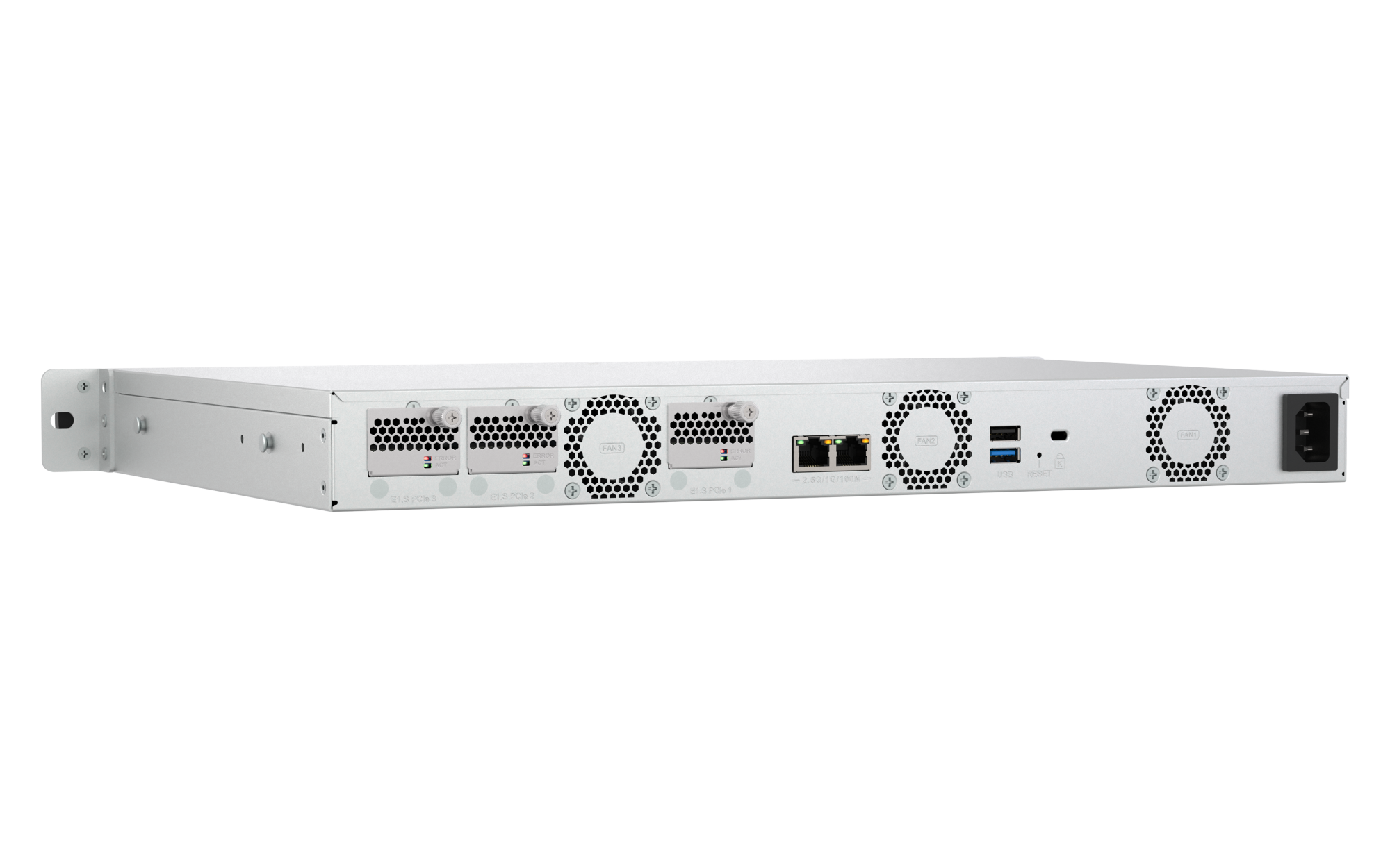 QNAP - 4-Bay 1U Rackmount NAS, E1.S/M.2 PCIe NVMe, für kleine Racks - TS-h765eU-8G