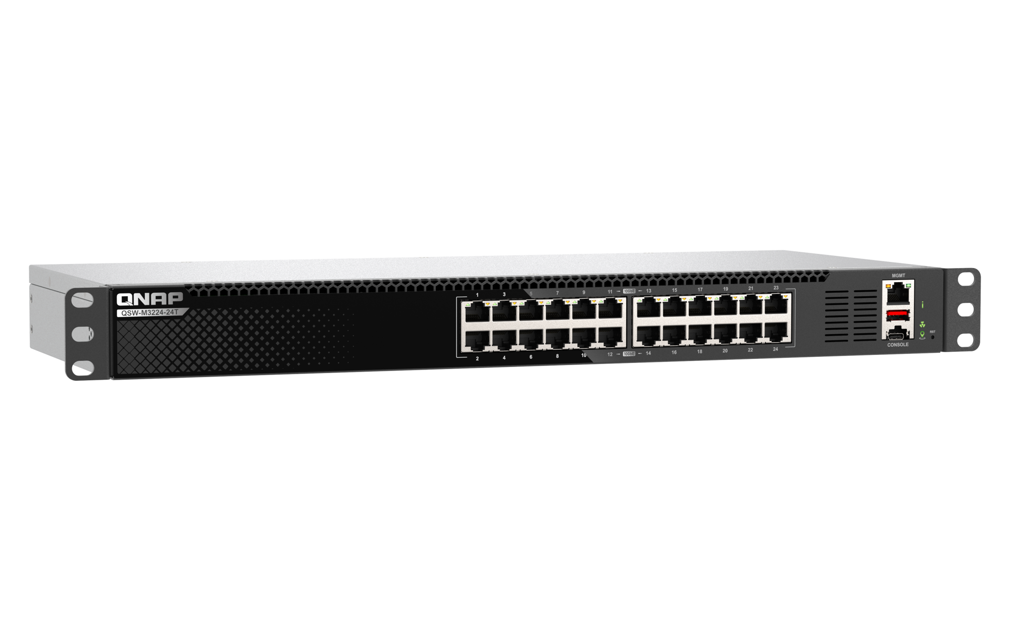 QNAP - 24 Port 10GbE L3 Lite Managed Rackmount Switch mit 10 GbE BASE-T Konnektivität - QSW-M3224-24T