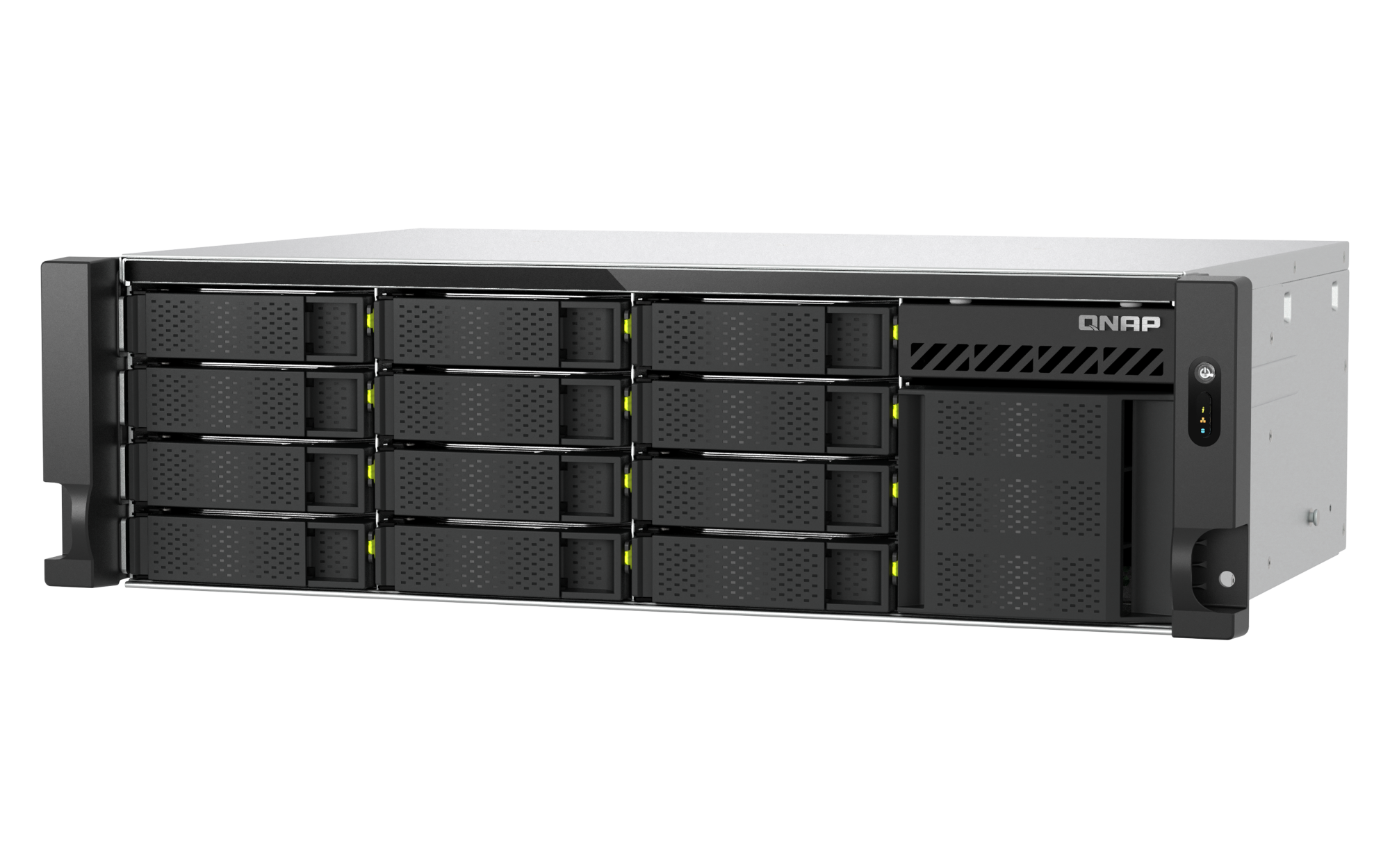 QNAP - 16-Bay Enterprise NAS mit Intel 8 Core CPU und 8GB RAM, Gehäuse mit kurzer Einbautiefe - TS-h1655XeU-RP-8G