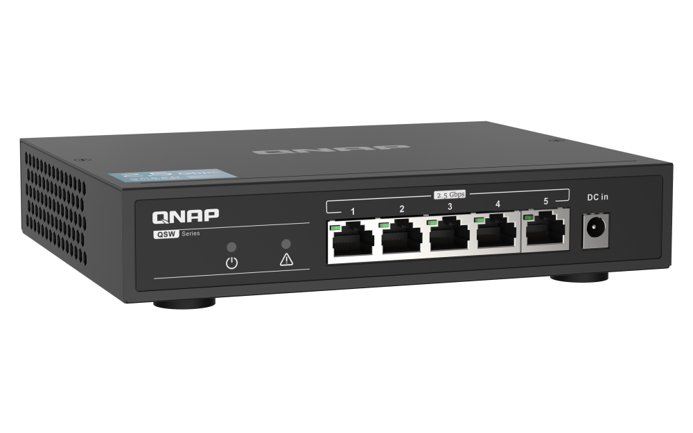 QNAP - Bundle 4-Bay NAS und 5 Port Switch mit Ryzen Power & 2.5GbE - TS-473A-SW5T