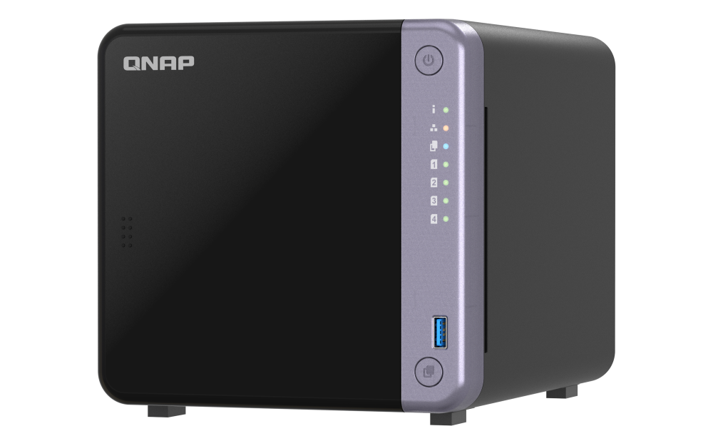 QNAP - 4-Bay NAS mit 10GbE und 4 GB RAM mit PE Schaum Dämmung - TS-432X-4G-PE
