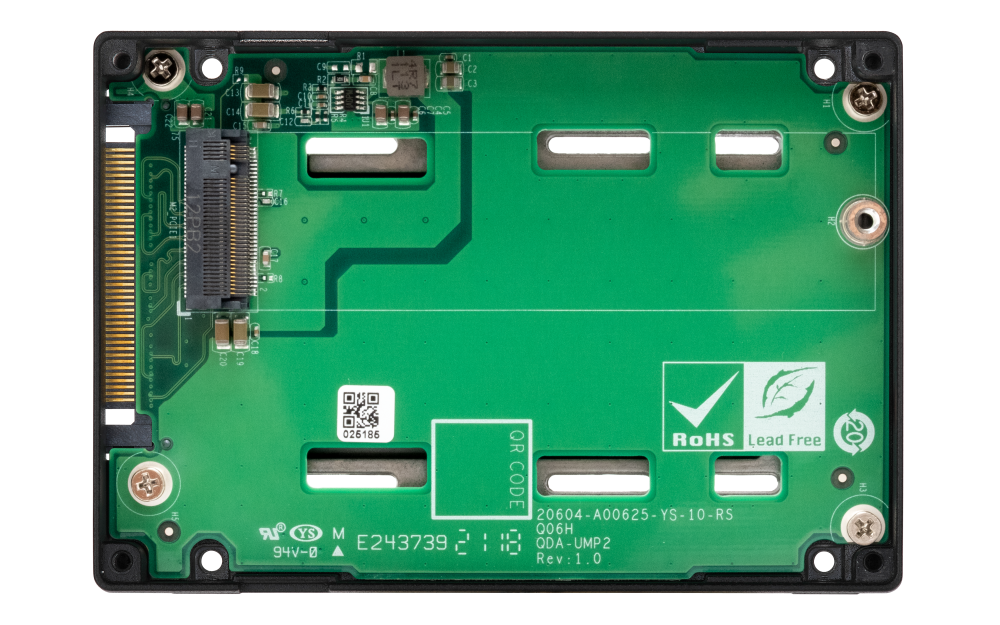 QNAP - Eine M.2 PCIe 4.0 NVMe SSD in einen U.2 PCIe NVMe SSD Steckplatz - QDA-UMP4