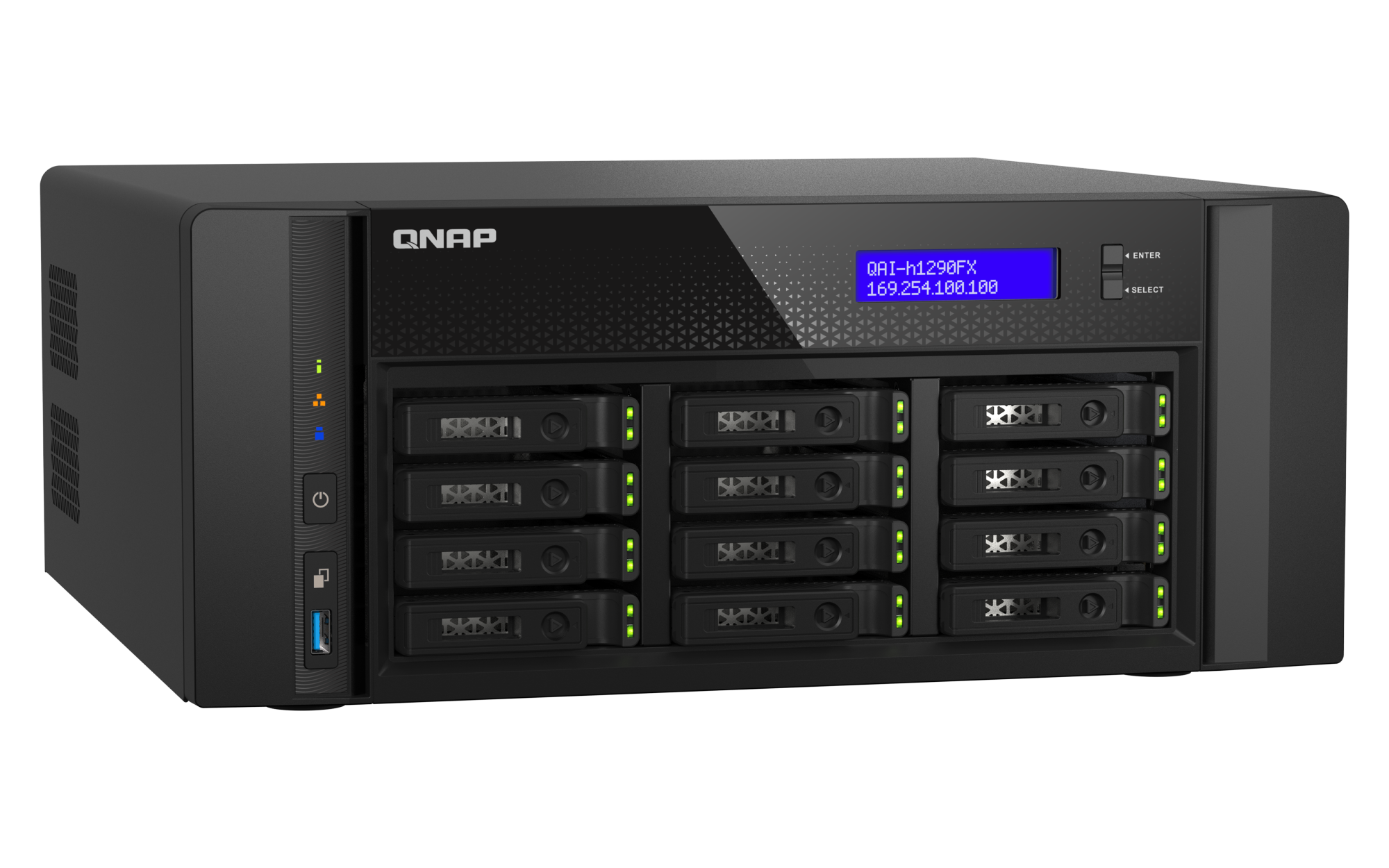 QNAP - Edge AI & GPU-Server, AMD EPYC CPU, 128GB RAM, ZFS - QAI-h1290FX-7302P-128G