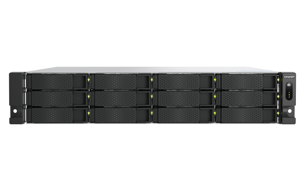 QNAP - NAS aziendale da 12 alloggiamenti, montabile su rack 2U, con processore AMD Ryzen 7 serie 7000 - TS-h1277AXU-RP-R7-32G