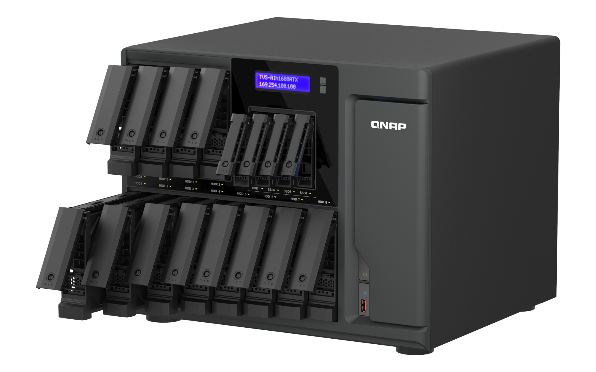 QNAP - 16-Bay Enterprise NAS mit Intel Core Ultra9 und 32 GB RAM - TVS-AIh1688X-U9-32