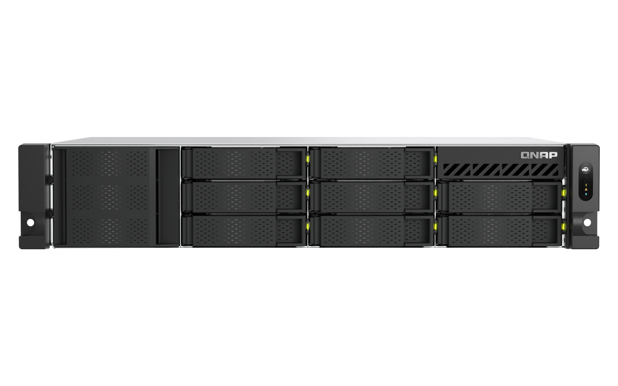 QNAP - 10-Bay Enterprise NAS mit Intel 4 Core CPU und 8GB RAM, Gehäuse mit kurzer Einbautiefe - TS-h1065eU-8G