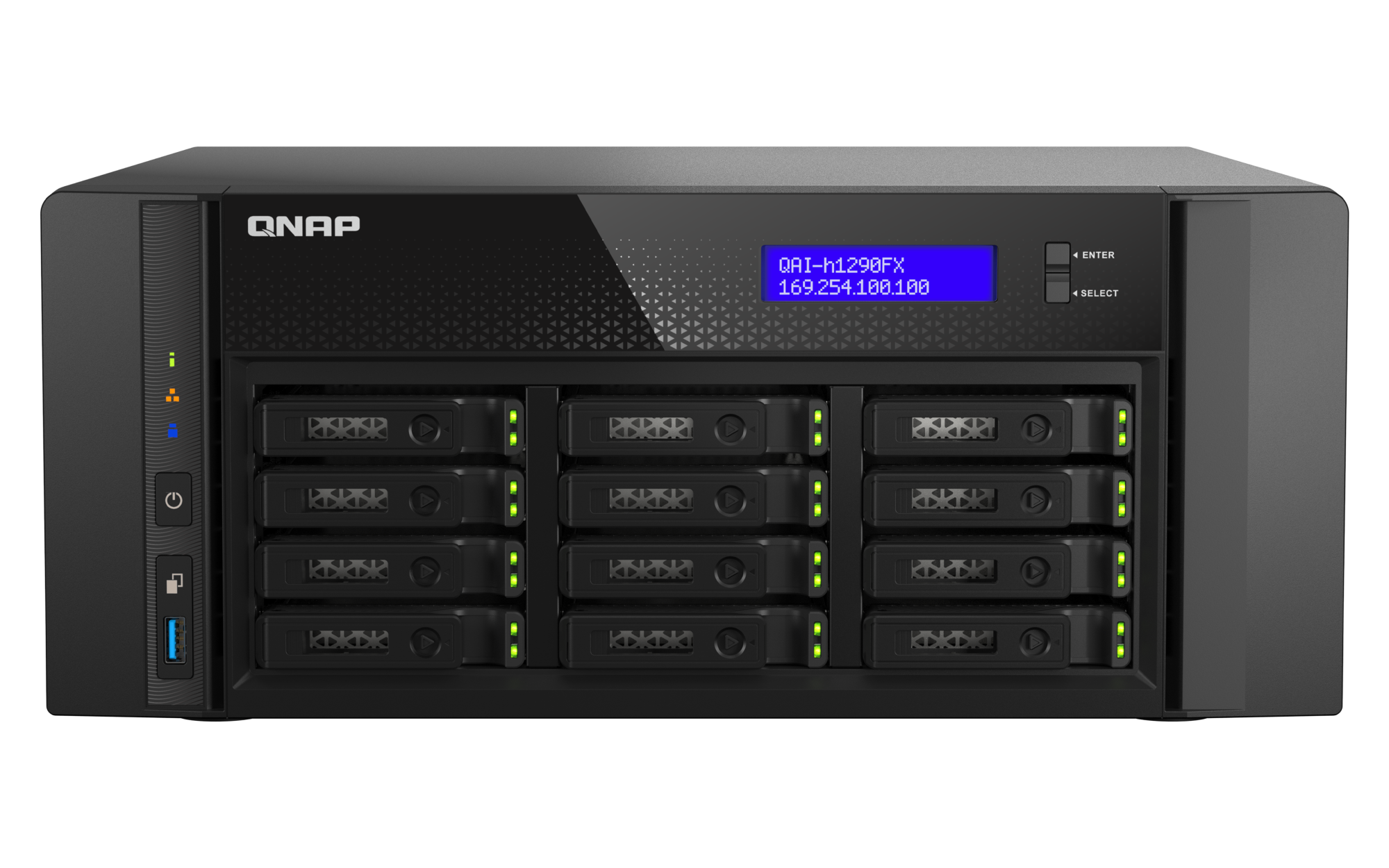 QNAP - Edge AI & GPU-Server, AMD EPYC CPU, 128GB RAM, ZFS - QAI-h1290FX-7302P-128G