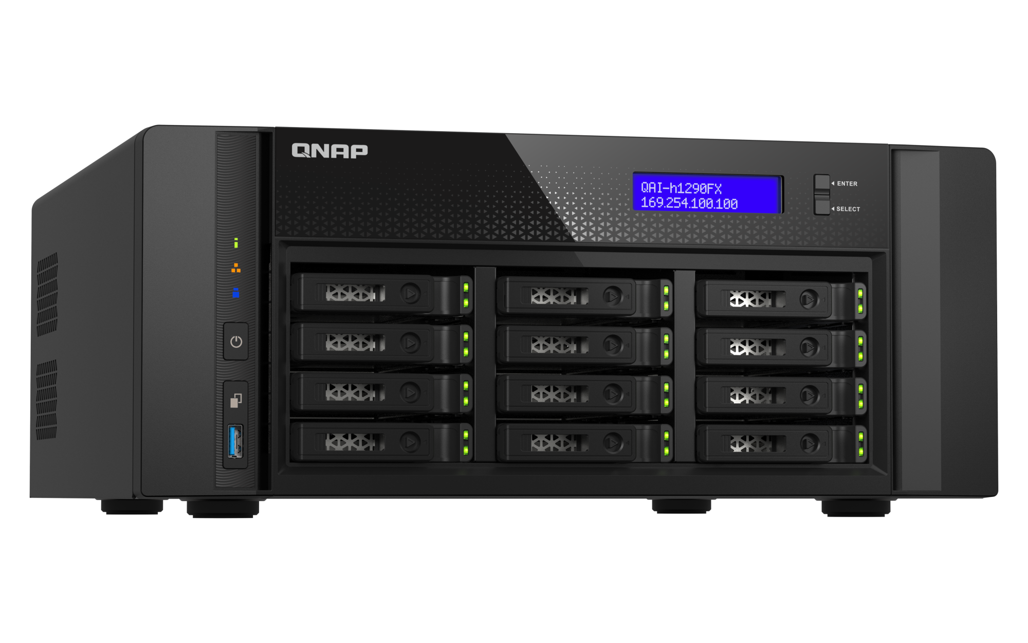 QNAP - Edge AI & GPU-Server, AMD EPYC CPU, 128GB RAM, ZFS - QAI-h1290FX-7302P-128G