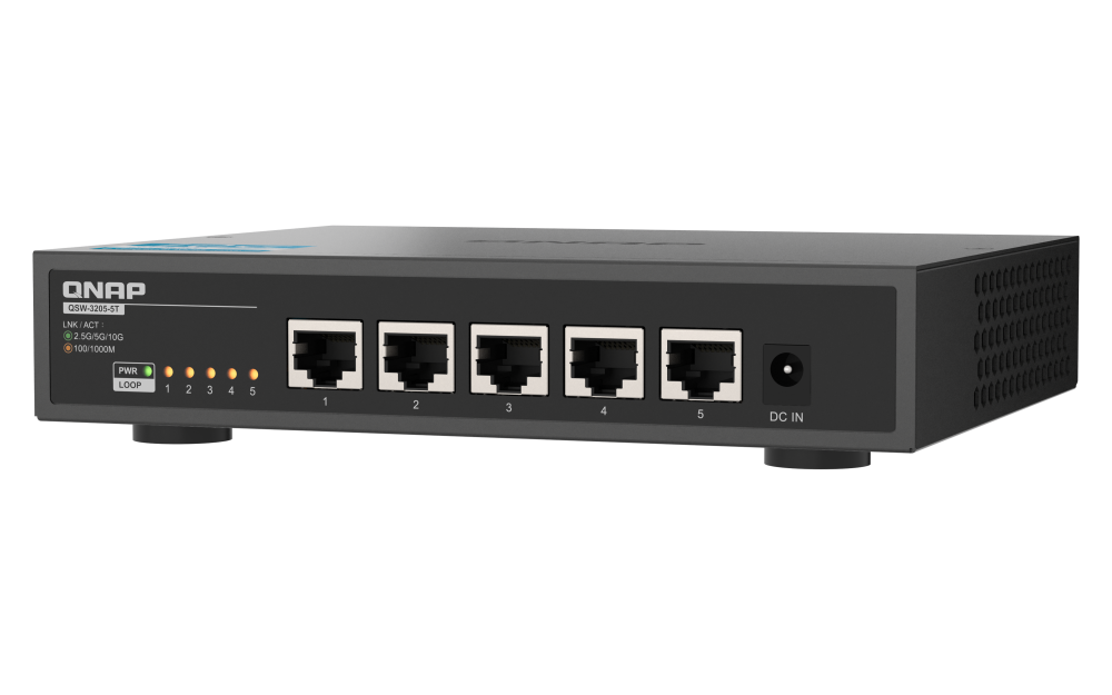 QNAP - 5 Port Switch mit 10GbE Konnektivität - QSW-3205-5T