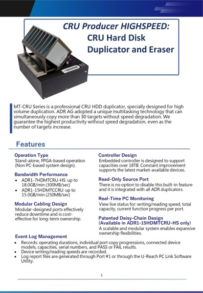 ADR CRU Producer MT HIGHSPEED 1 zu 15 Standalone