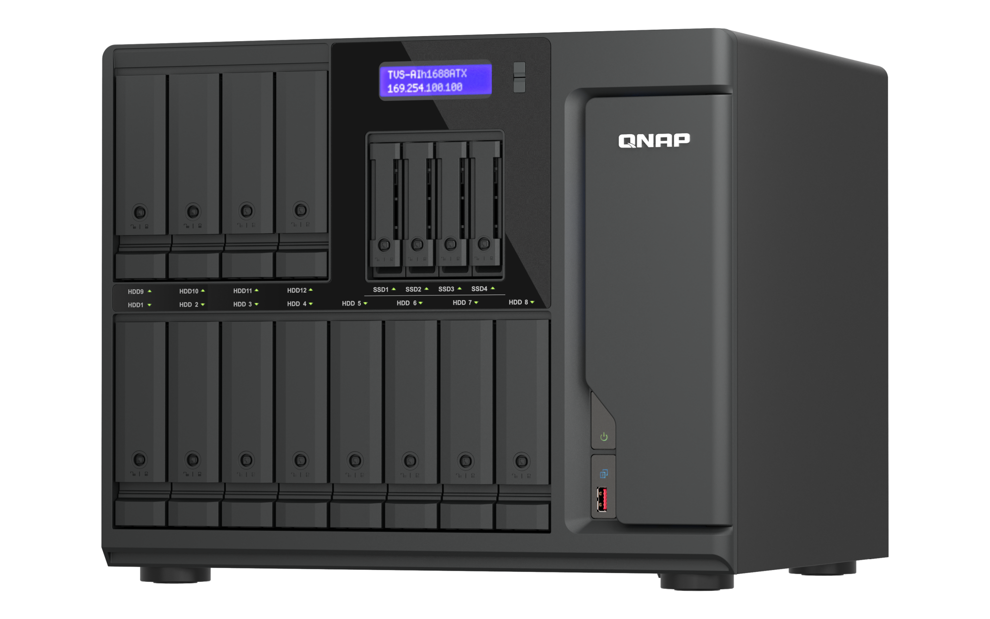 QNAP - 16-Bay Enterprise NAS mit Intel Core Ultra9 und 32 GB RAM - TVS-AIh1688X-U9-32