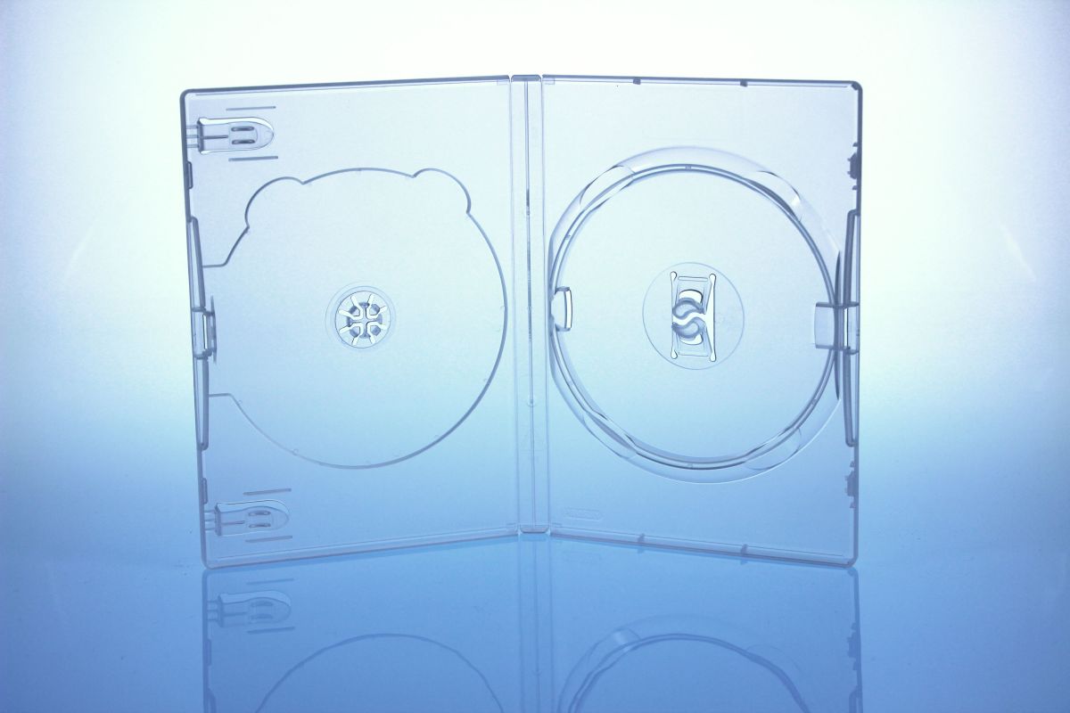 DVD Doppelbox, transparent Glanz, mit Aussenhülle