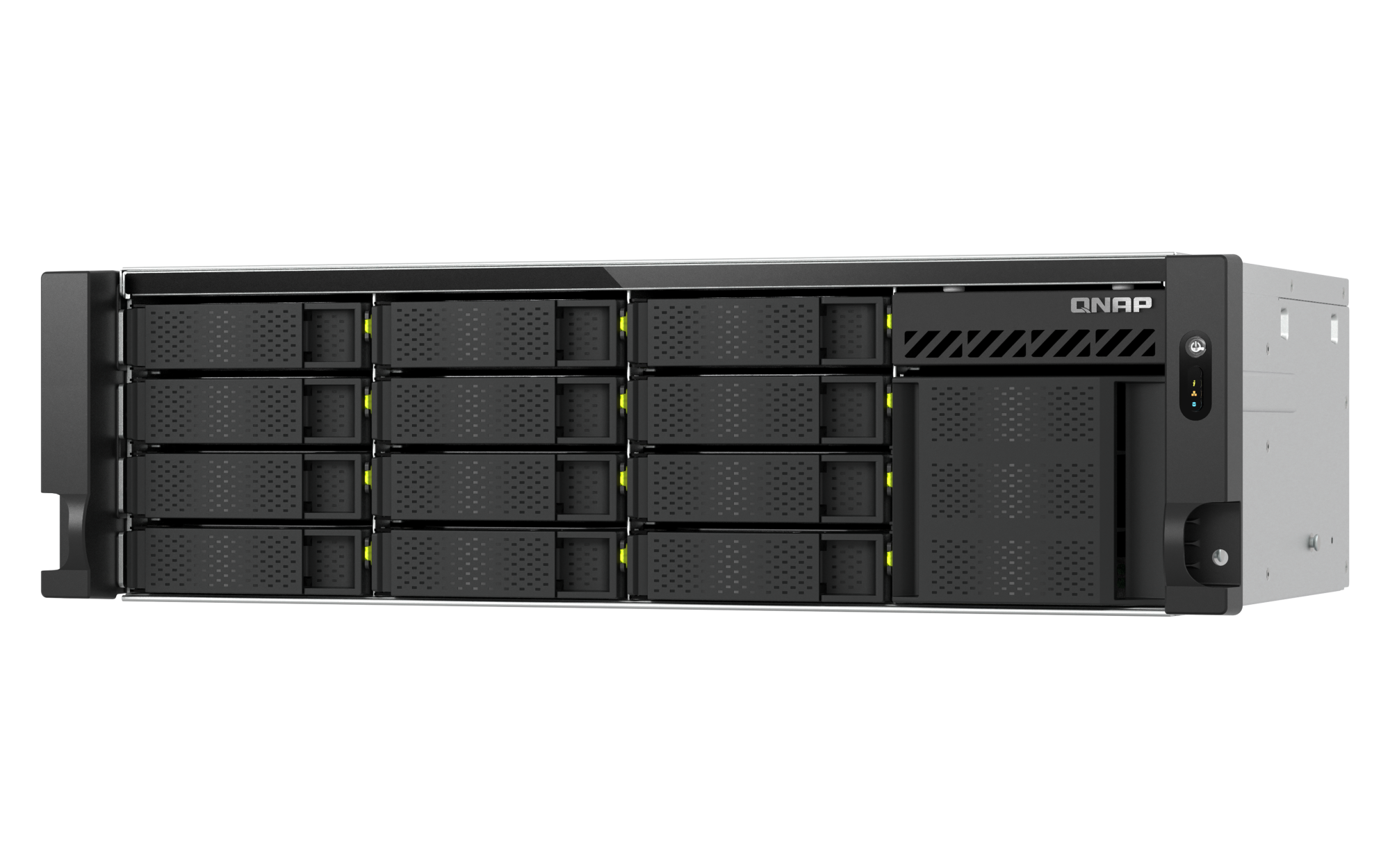 QNAP - 16-Bay Enterprise NAS mit Intel 8 Core CPU und 8GB RAM, Gehäuse mit kurzer Einbautiefe - TS-h1655XeU-RP-8G