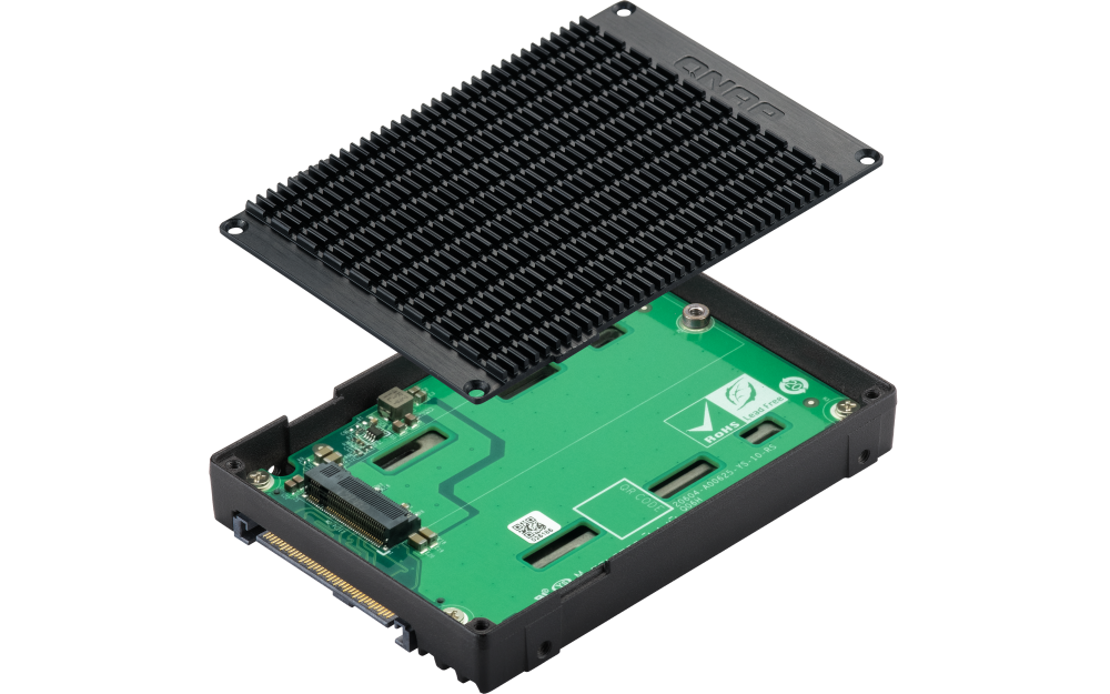 QNAP - Eine M.2 PCIe 4.0 NVMe SSD in einen U.2 PCIe NVMe SSD Steckplatz - QDA-UMP4