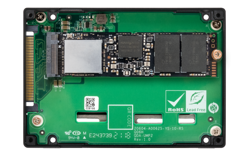 QNAP - Eine M.2 PCIe 4.0 NVMe SSD in einen U.2 PCIe NVMe SSD Steckplatz - QDA-UMP4