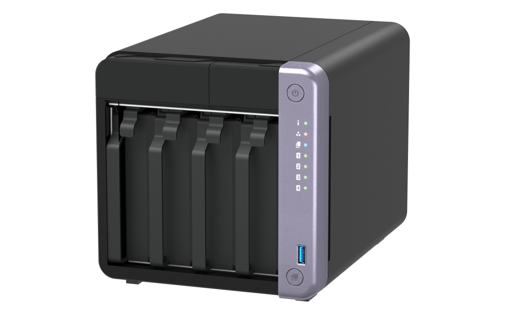 QNAP - 4-Bay NAS mit 10GbE und 4 GB RAM mit PE Schaum Dämmung - TS-432X-4G-PE