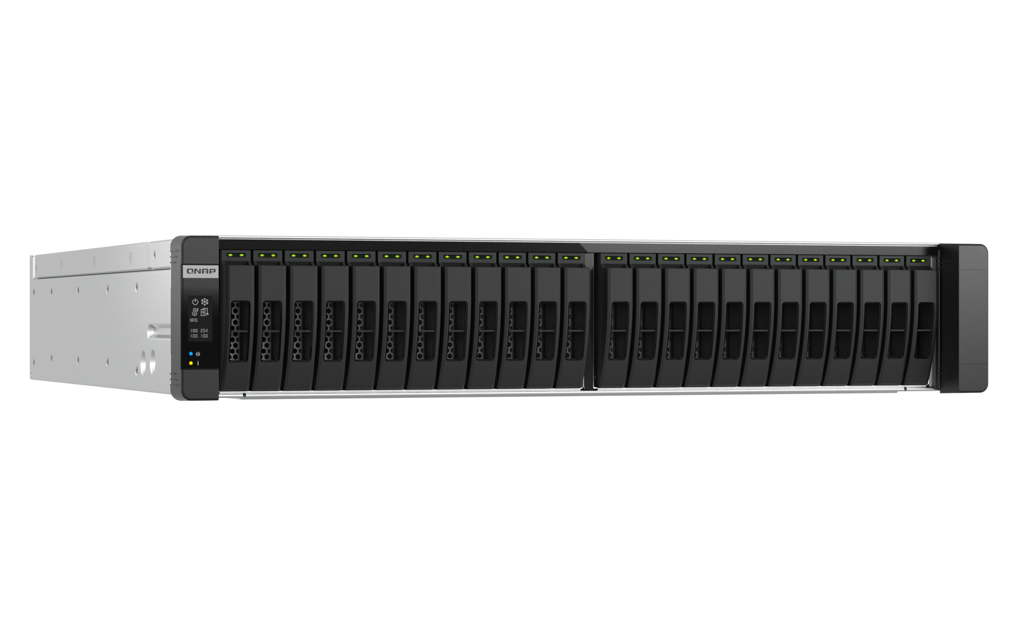 QNAP - 24-Bay 2U-Rackmont Enterprise NAS mit Dual-Controller, ZFS, 128 GB ECC-RAM - ES2486AFdc-2142IT-128G