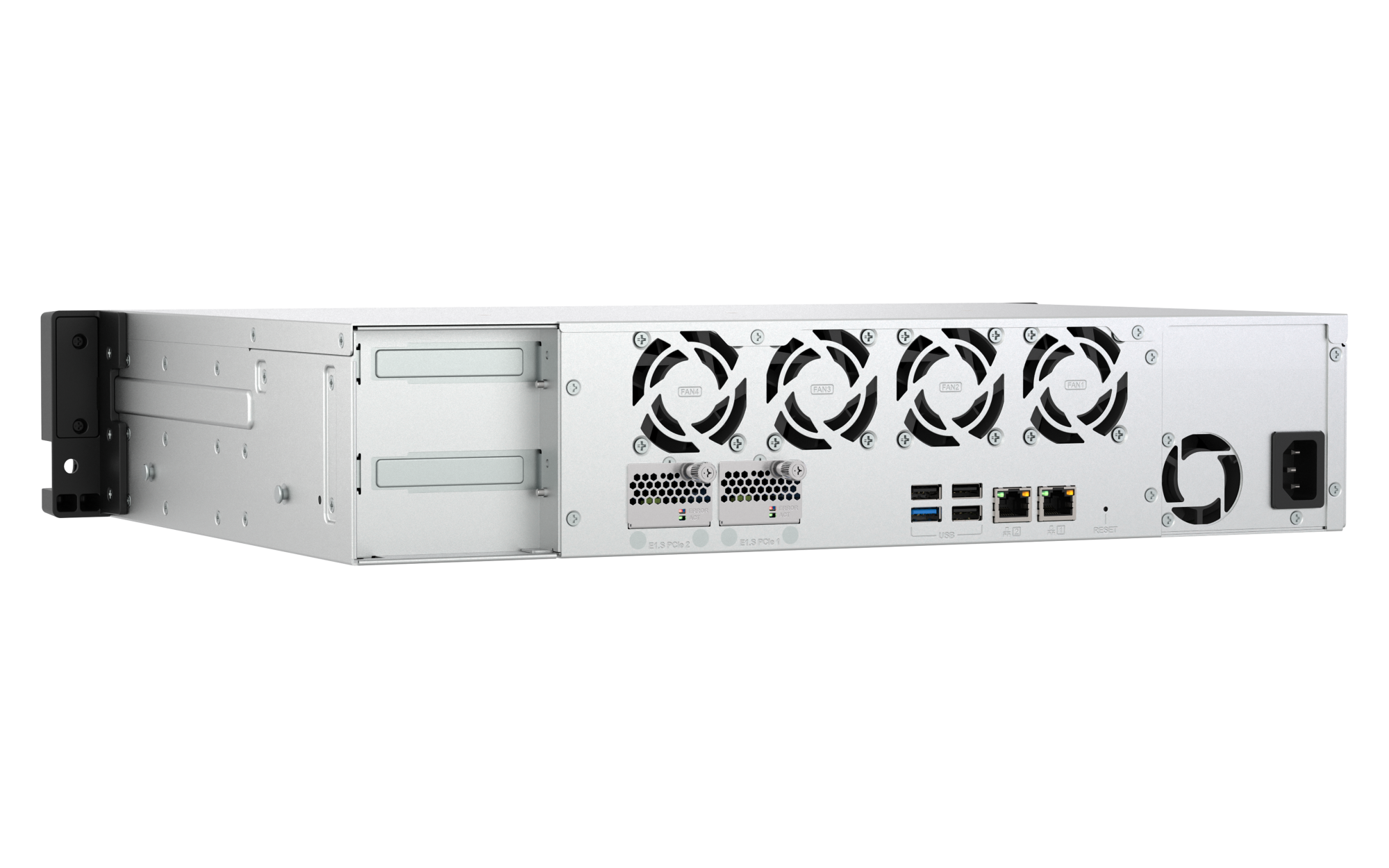 QNAP - 10-Bay Enterprise NAS mit Intel 4 Core CPU und 8GB RAM, Gehäuse mit kurzer Einbautiefe - TS-h1065eU-8G