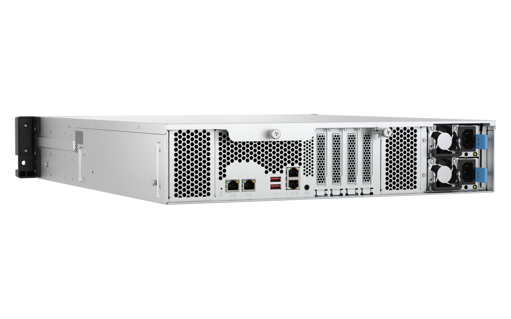 QNAP - NAS aziendale da 12 alloggiamenti, montabile su rack 2U, con processore AMD Ryzen 7 serie 7000 - TS-h1277AXU-RP-R7-32G