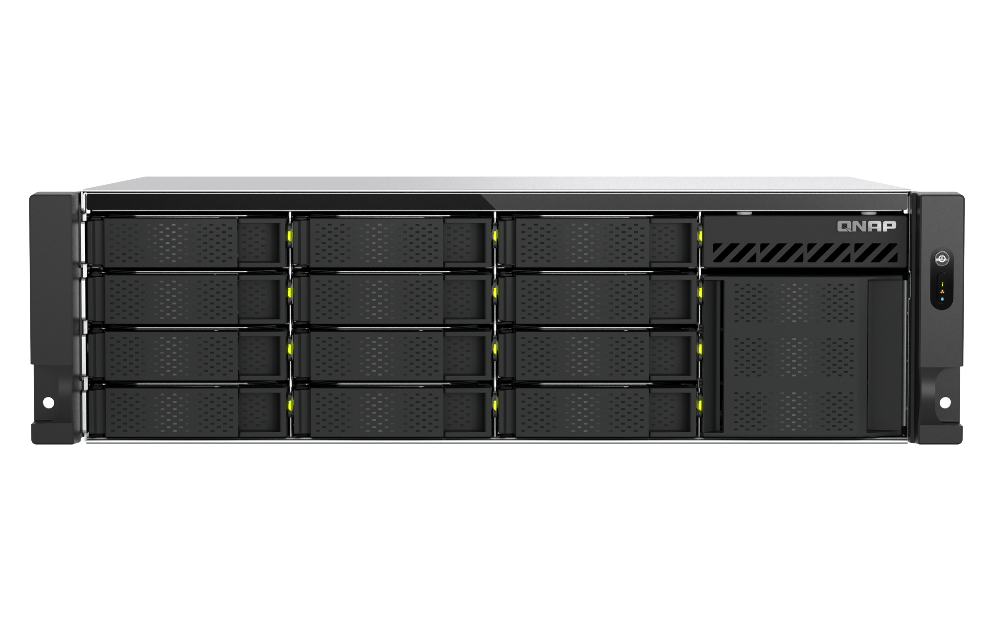 QNAP - 16-Bay Enterprise NAS mit Intel 8 Core CPU und 8GB RAM, Gehäuse mit kurzer Einbautiefe - TS-h1655XeU-RP-8G