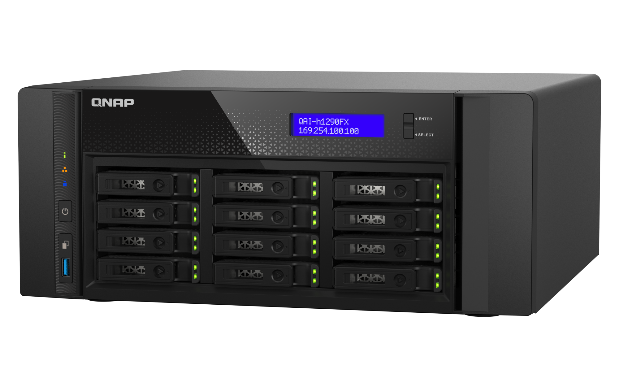 QNAP - Edge AI & GPU-Server, AMD EPYC CPU, 128GB RAM, ZFS - QAI-h1290FX-7302P-128G