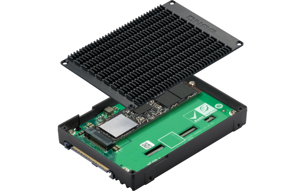 QNAP - Eine M.2 PCIe 4.0 NVMe SSD in einen U.2 PCIe NVMe SSD Steckplatz - QDA-UMP4