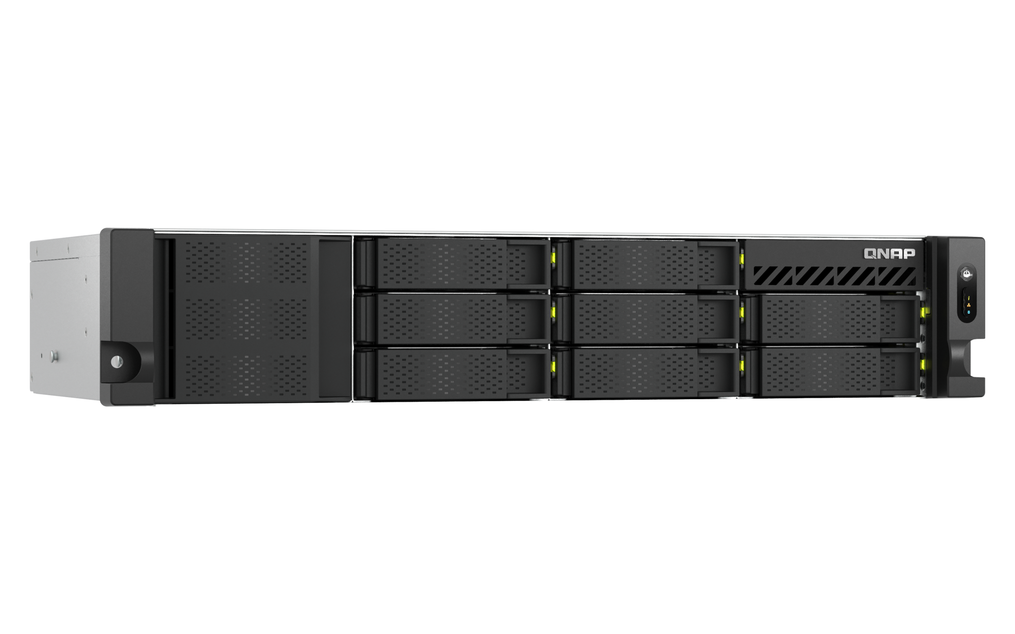 QNAP - 10-Bay Enterprise NAS mit Intel 4 Core CPU und 8GB RAM, Gehäuse mit kurzer Einbautiefe - TS-h1065eU-8G