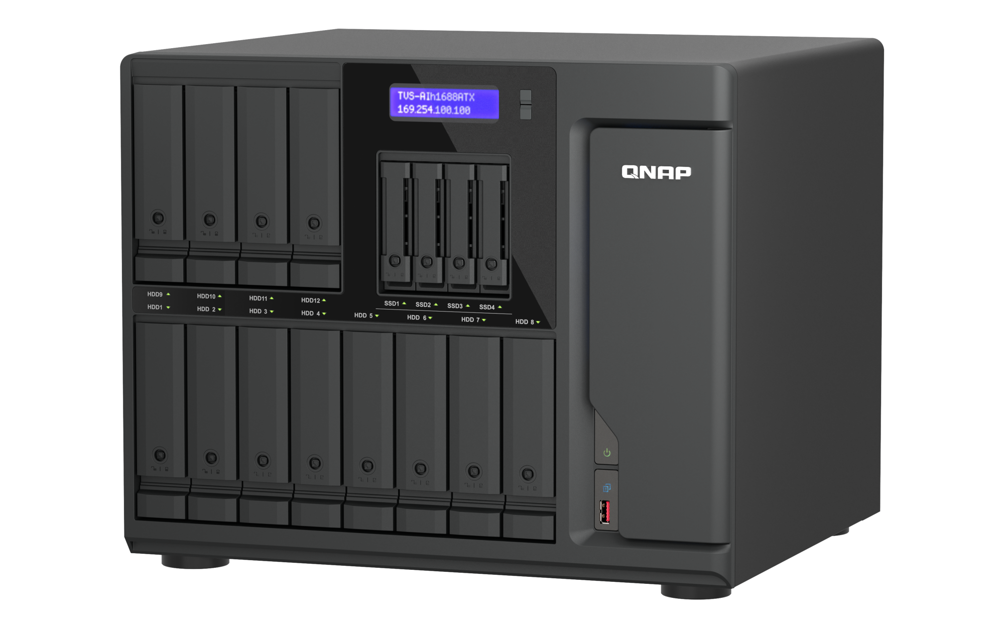 QNAP - 16-Bay Enterprise NAS mit Intel Core Ultra9 und 32 GB RAM - TVS-AIh1688X-U9-32