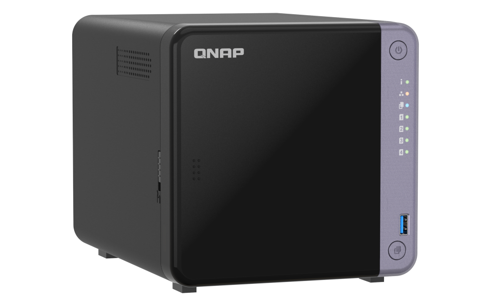 QNAP - 4-Bay NAS mit 10GbE und 4 GB RAM mit PE Schaum Dämmung - TS-432X-4G-PE