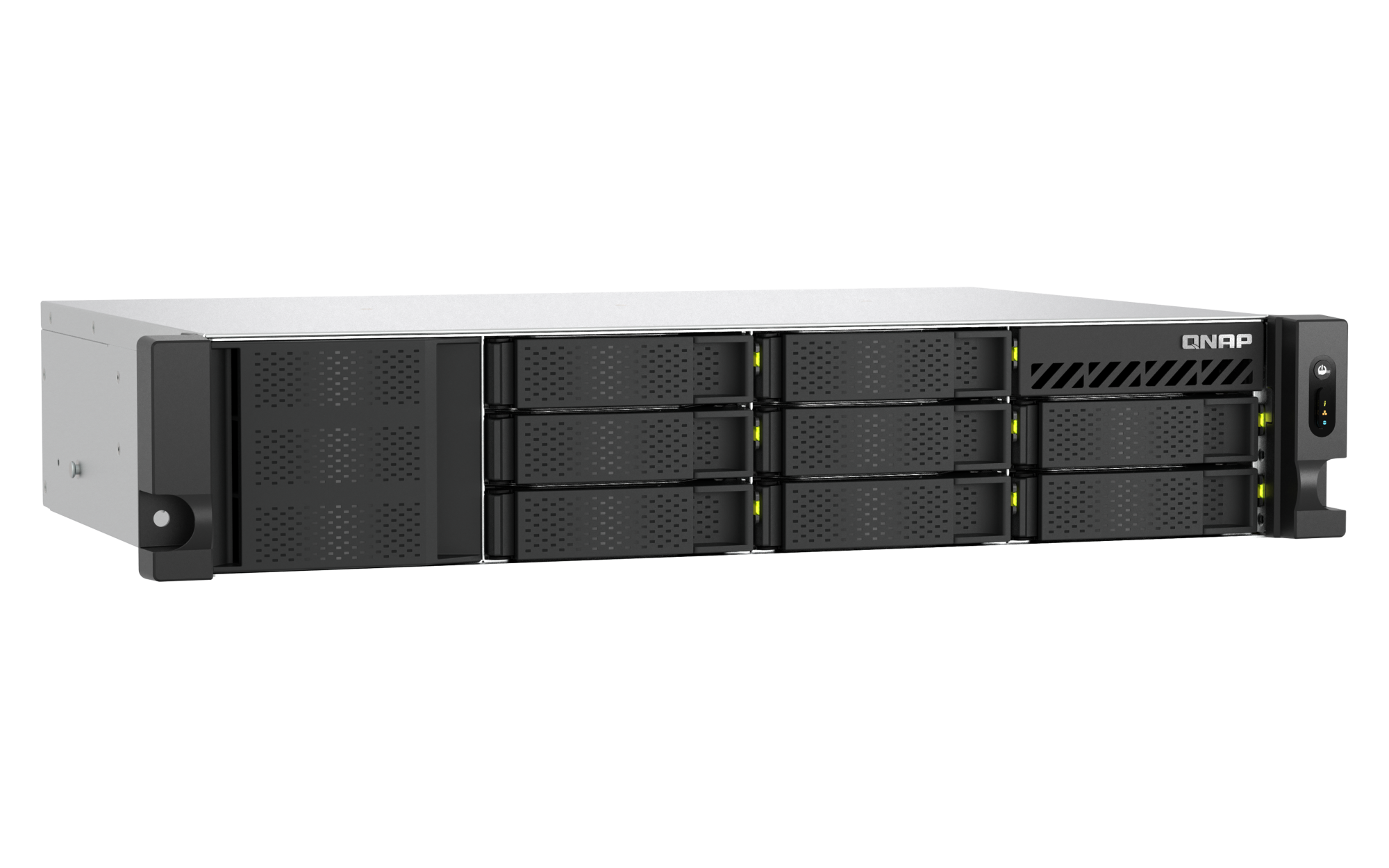 QNAP - 10-Bay Enterprise NAS mit Intel 4 Core CPU und 8GB RAM, Gehäuse mit kurzer Einbautiefe - TS-h1065eU-8G